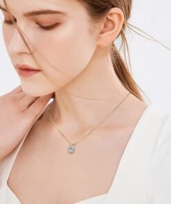 1 Karat Moissanite Necklace For Women