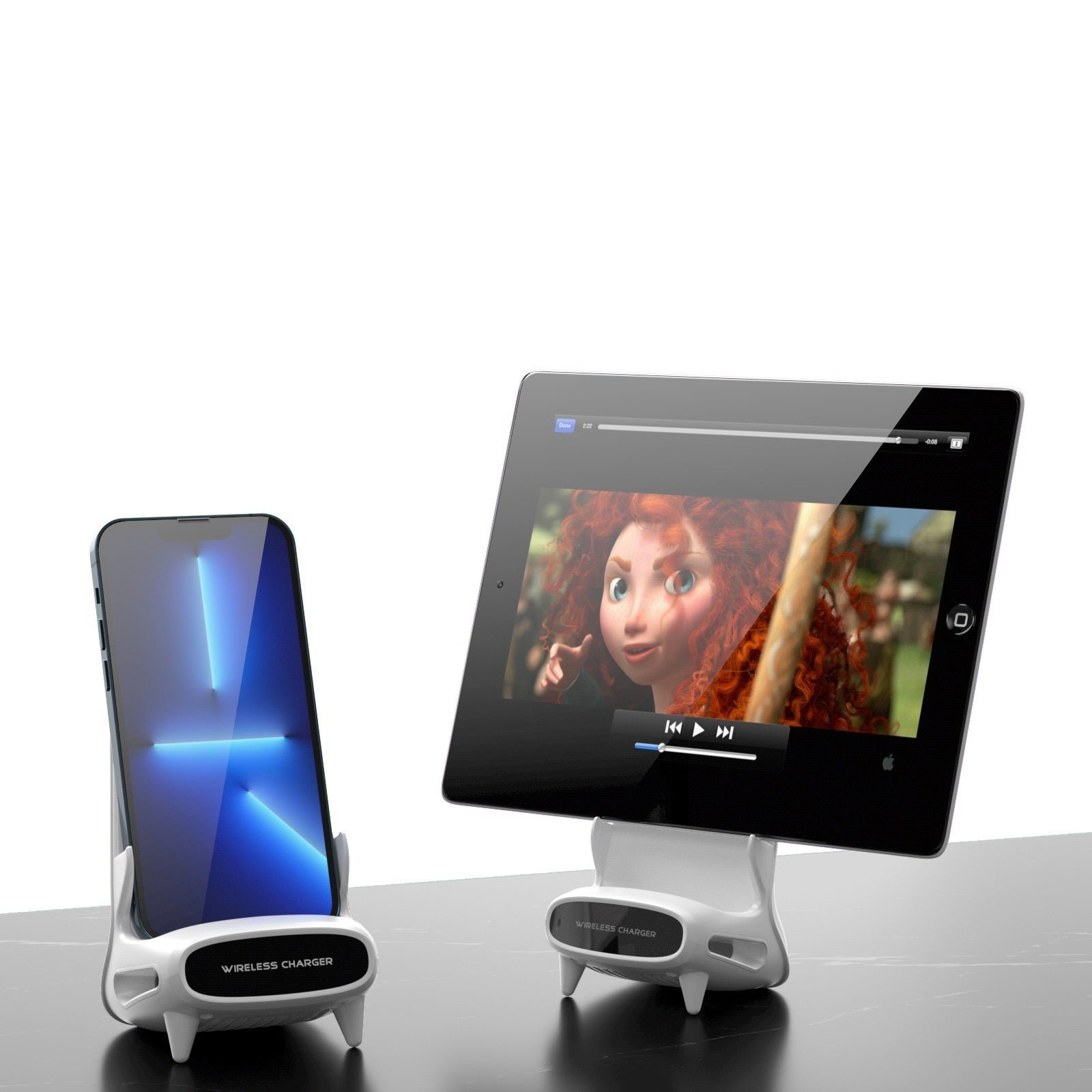 15W Desktop Vertical Wireless Fast Charging Universal Mobile Phone Tablet Desktop Bracket - الصورة 4