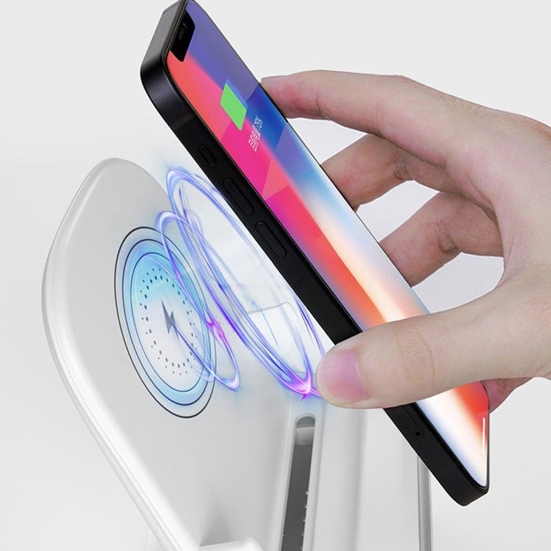 15W Desktop Vertical Wireless Fast Charging Universal Mobile Phone Tablet Desktop Bracket - الصورة 6