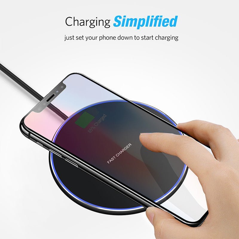 15W Fast Wireless Charger Disc Wireless Charging Base - الصورة 5
