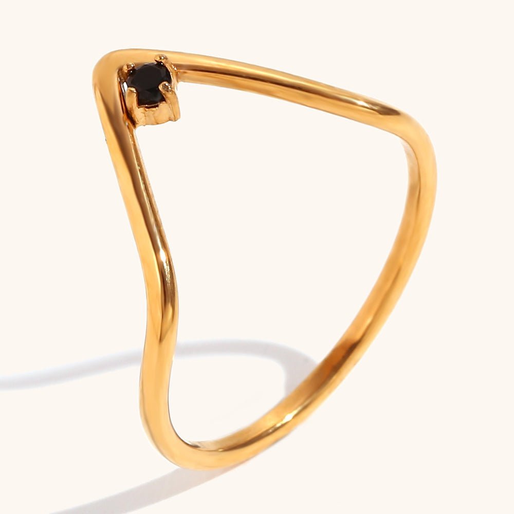 18K Gold Personality Affordable Luxury Ring Ornament - الصورة 4
