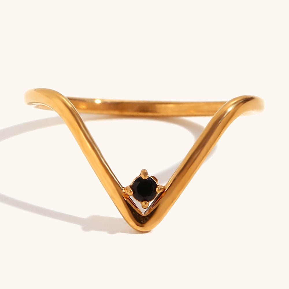 18K Gold Personality Affordable Luxury Ring Ornament - الصورة 5