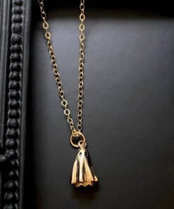 18K Gold & Small Plated Ghost Ghost Pendant Necklace