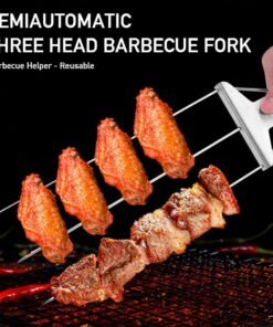 3-Prong Skewer Stick Needles Kebab 3 Way Forks Stainless Steel Barbecue Grill Fork Household BBQ Non-stick