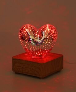 3d Love Glass Small Night Lamp Bedside Bedroom