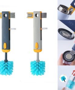 4 In 1 Bottle Gap Cleaner Brush Multifunctional Cup Cleaning Brushes Water Bottles Clean Tool Mini Silicone U-shaped Brush Kitchen Gadgets