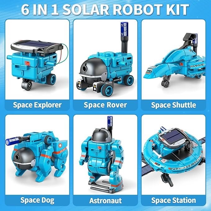 6-in-1 Solar Robot Toys - الصورة 3
