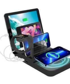 70W Charging Station For Multiple Devices, 5 In 1 Fast Charging Dock With 10W Max Wireless Charger And 4 Ports , 30W USB C PD Fast Charging For IPad, IPhone,Tablets,Kindle