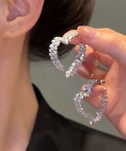 925 Silver Needle Front And Rear Earrings All-match