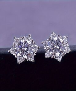 925 Sterling Silver Fashion Suit SUNFLOWER Chic Earrings
