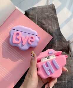 AirPod 2 Case 3D HI BYE Cloud Letter Cartoon Soft Silicone Wireless Earphone Cases For Apple Airpods Case Cute Cover