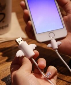 Angel Creative Simple Data Cable Protective Cover Bat Mobile Phone Headset Charging Cable Anti-Breaking Protective Cover