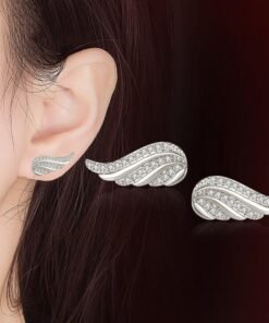 Angel Wing Ear Studs Wings Shape Micro-inlaid
