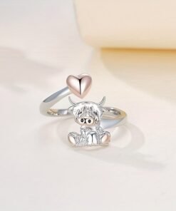 Animal Open Heart Ring Girl Christmas Gift