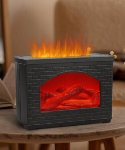 Aroma Diffuser With Fireplace Flame Light