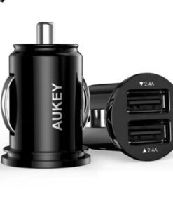 AUKEY Universal Mini Car Charger 2USB Car-Charger Auto Charger Mobile Phone Cell Phone Charging Adapter