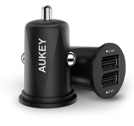 AUKEY Universal Mini Car Charger 2USB Car-Charger Auto Charger Mobile Phone Cell Phone Charging Adapter - الصورة 4