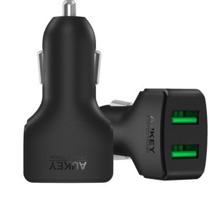 AUKEY Universal Mini Car Charger 2USB Car-Charger Auto Charger Mobile Phone Cell Phone Charging Adapter - الصورة 3
