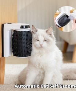 Automatic Cat Self Groomer Wall Corner Brushes Soft Cat Corner Scratcher Self Grooming