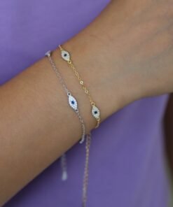 Blue Horse Eye Micro-inlaid Zircon Women's Bracelet
