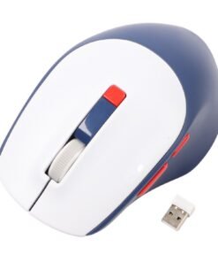Bluetooth Mouse Multifunction Mute Button Type C Charging Interface 2.4G Wireless Mouse for PC Laptop (2.4G Battery Model Without Battery) Blue