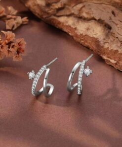 Brass Gold Plating Inlaid Zircon Women's Fashion Earrings