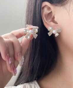 Butterfly Full Diamond Elegant Earrings Niche Design Advanced