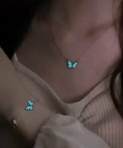 Butterfly Luminous Sterling Silver Necklace