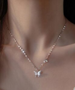Butterfly Necklace For Women Light Luxury Minority High-grade Tassel Clavicle Chain