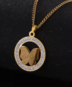 Butterfly Zircon Pendant Set