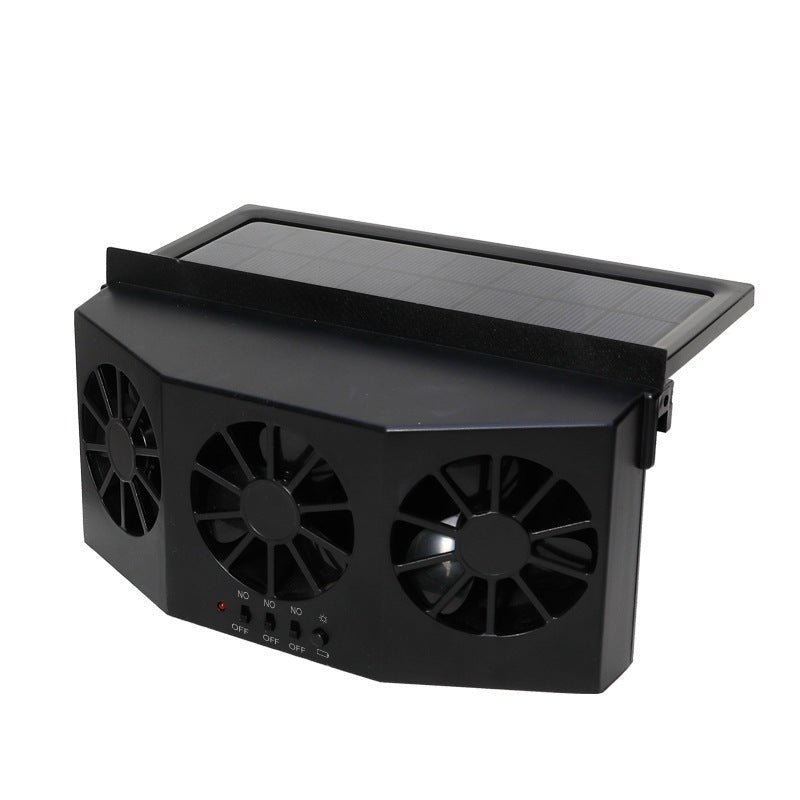 Car Fan Solar Window Sun Powered Car Auto Air Vent Cool Cooling System Radiator Fan Cooling Fan Energy Saving Car Styling Cooler - الصورة 4