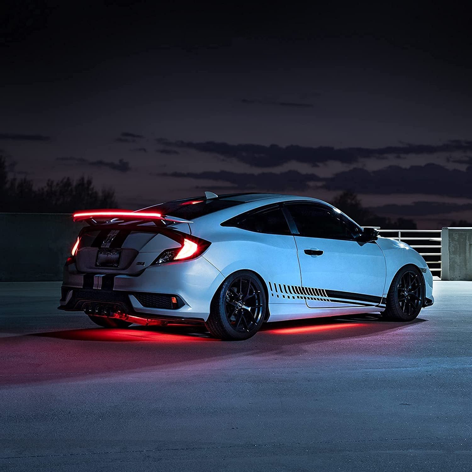 Car Trunk Exterior Roof Wing Tail Brake Light - الصورة 3