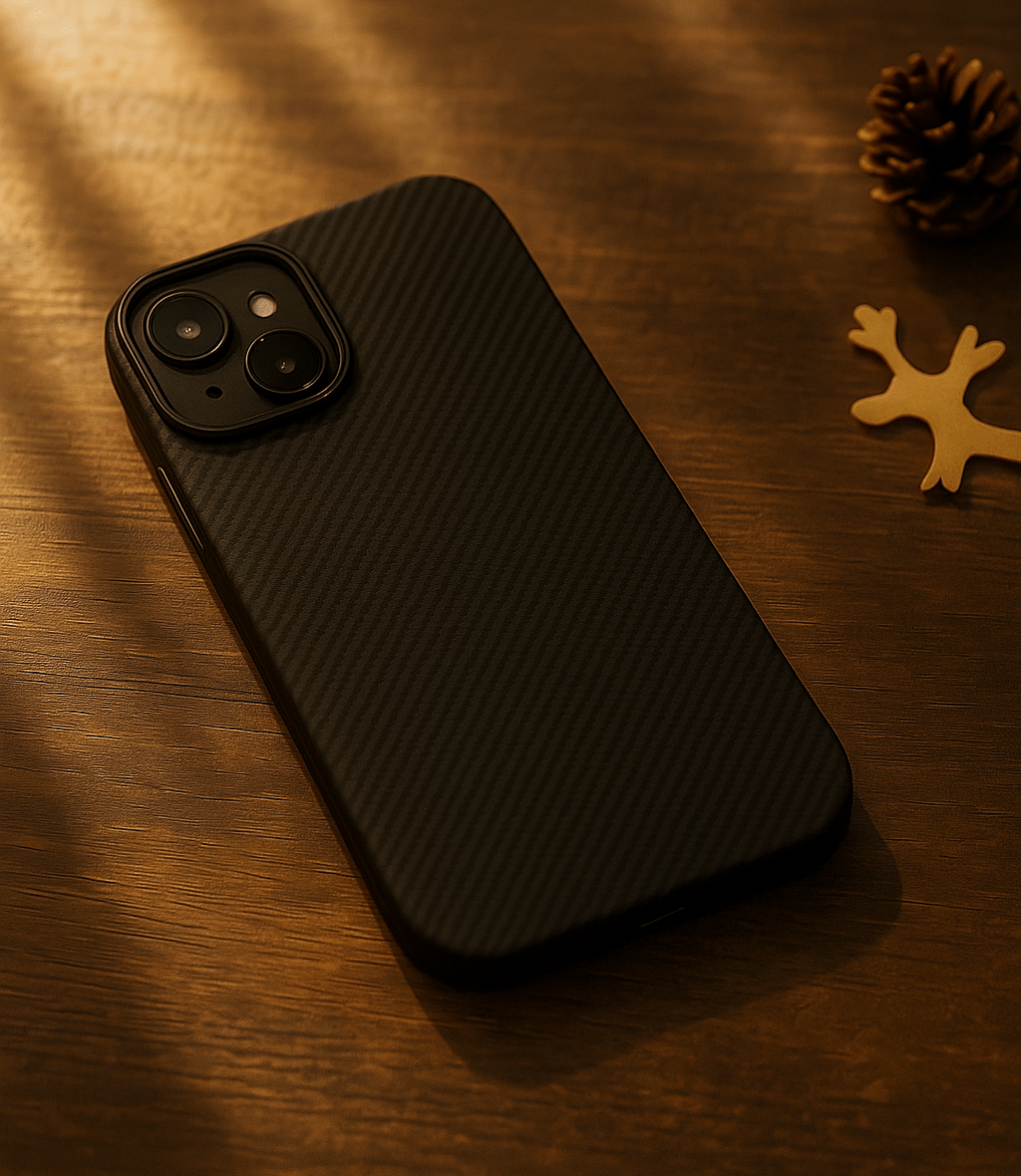 Carbon Weave & Houndstooth Pattern iPhone Case - الصورة 4