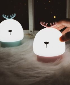 Cartoon Fawn Silicone Night Light Pats Eye Protection Breastfeeding Light Holiday Table White Night Light
