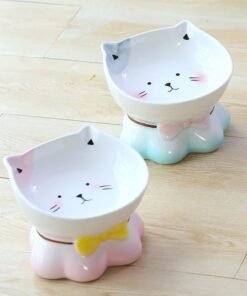 Ceramic Cat Bowl Cats Protect Cervical Vertebrae
