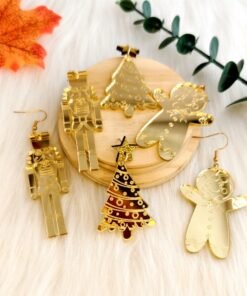 Christmas Soldier Gingerbread Man Earrings Simple