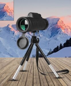 Compatible with Apple, Monocular Telescope Zoom Scope with Compass Phone Clip Tripod