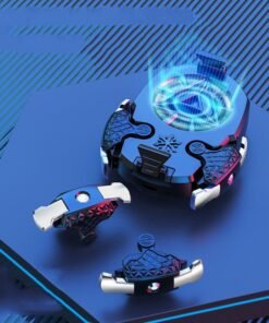 Compatible with Apple, Multi-function Mobile Phone USB Game Cooler System Cooling Fan Gamepad Holder Stand Radiator for IPhone Huawei Samsung Phone