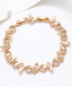 Copper Inlaid Zircon Smart Butterfly Stitching Bracelet European And American High-grade Bracelet