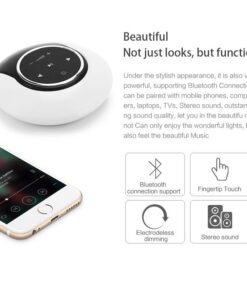 Creative Bluetooth Subwoofer Stereo Speaker LED Desk Lamp Stepless Dimming Folding Touch Atmosphere Night Light