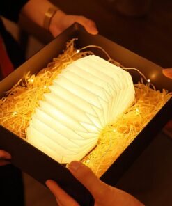 Creative Gift Led Portable Retro Lamp Usb Rechargeable Wooden Lamp 360 Degree Folding Organ Lamp