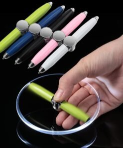 Creative Multi-Function LED Pen Spinning Decompression Gyro Metal Ballpoint Pen Fashion Office School Supplies Writing Pens