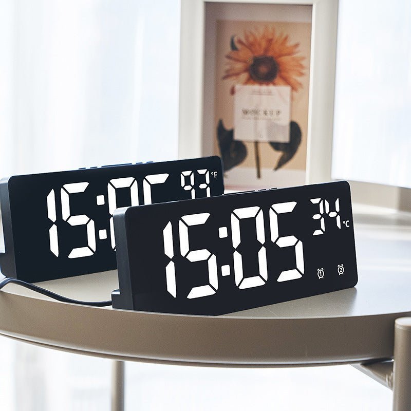 Creative Multi-functional Electronic Clock Simple Large Screen Clock Multi-group Alarm - الصورة 2