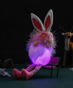 Cross-Border Cute Rabbit Ears Glowing Faceless Doll Decoration EVA Easter Santa Claus Doll Props