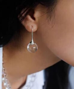 Crystal Round Beads All-match Earrings Women