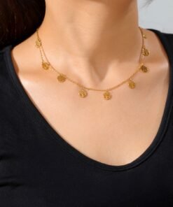 Curved Tree Fashion Simple Stainless Steel Necklace