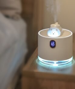 Cute Bear Wireless Air Humidifier USB Aromatherapy Diffuser With LED Lamp 500ML Portable Ultrasonic Mist Maker Water Car Fogger