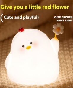 Cute Chicken Night Light Silicone Atmosphere Small Night Lamp