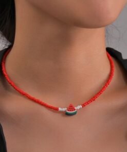 Cute Watermelon Trendy Women's Short Necklace