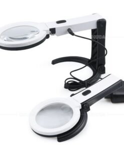 Desktop Folding Handheld Magnifying Glass Folding With Ten Lights External Power Supply Led Magnifying Glass